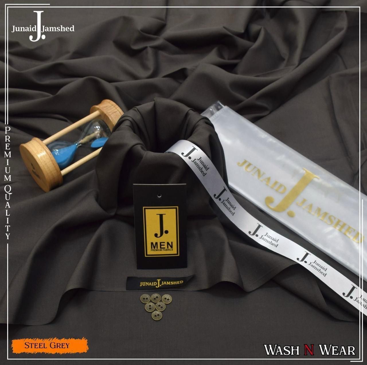 J.Mens SUITE PREMIUM QUALITY WASH&Wear (STEEL GRAY )