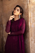 GARNET MAJESTY-AZURE LUXURY CHIFFON EMBROIDERED WEDDING COLLECTION (SL-132873) Unstiched