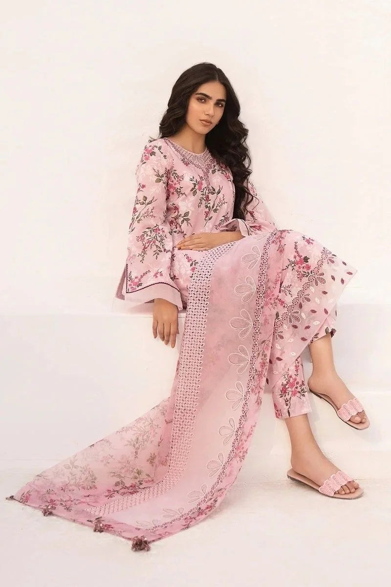 Baroque Embroidered Printed Lawn 3pc (SL-931)