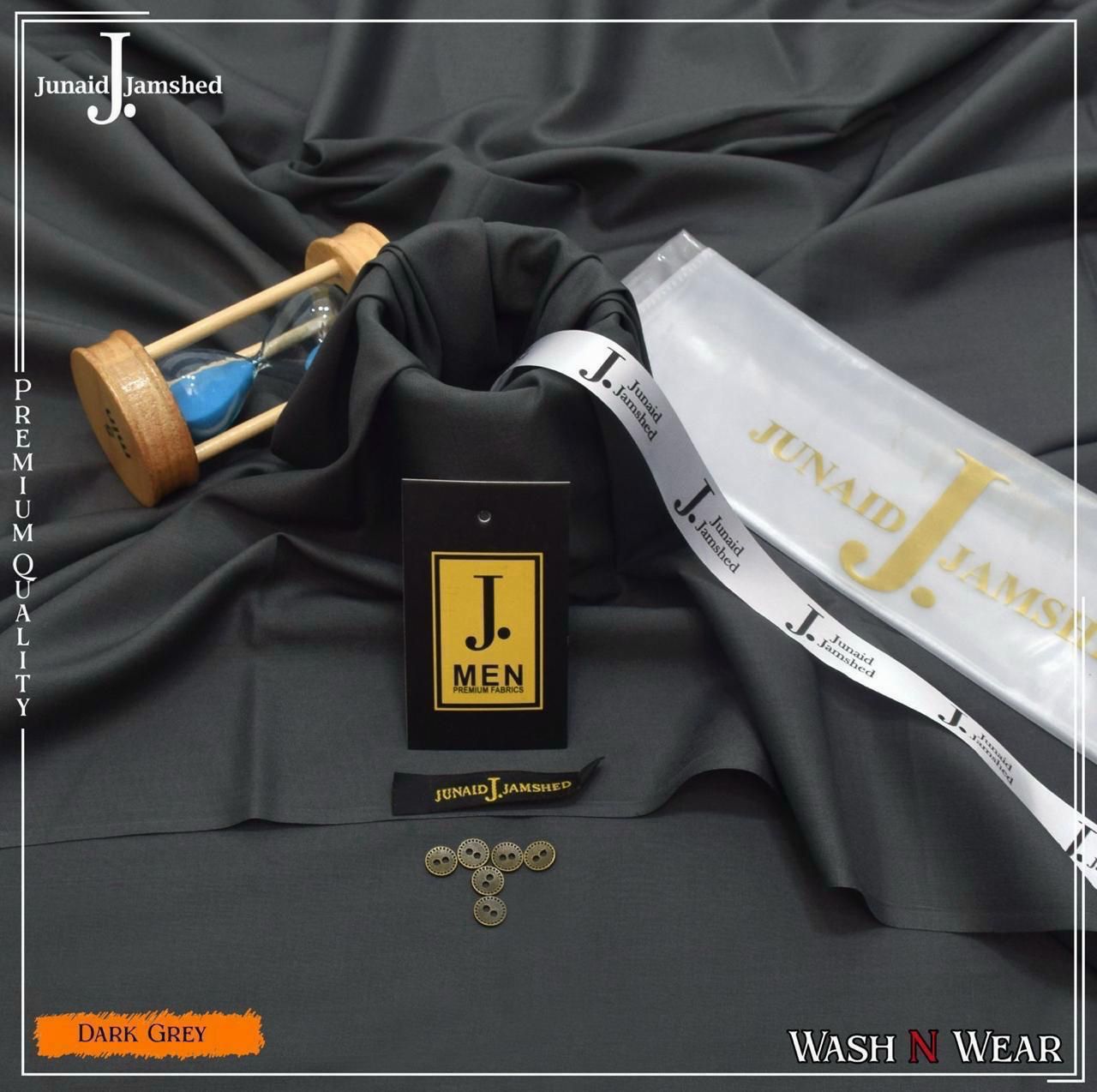 J.MENS SUITE PREMIUM QUALITY WASH&WEAR (SMOKE GRAY)