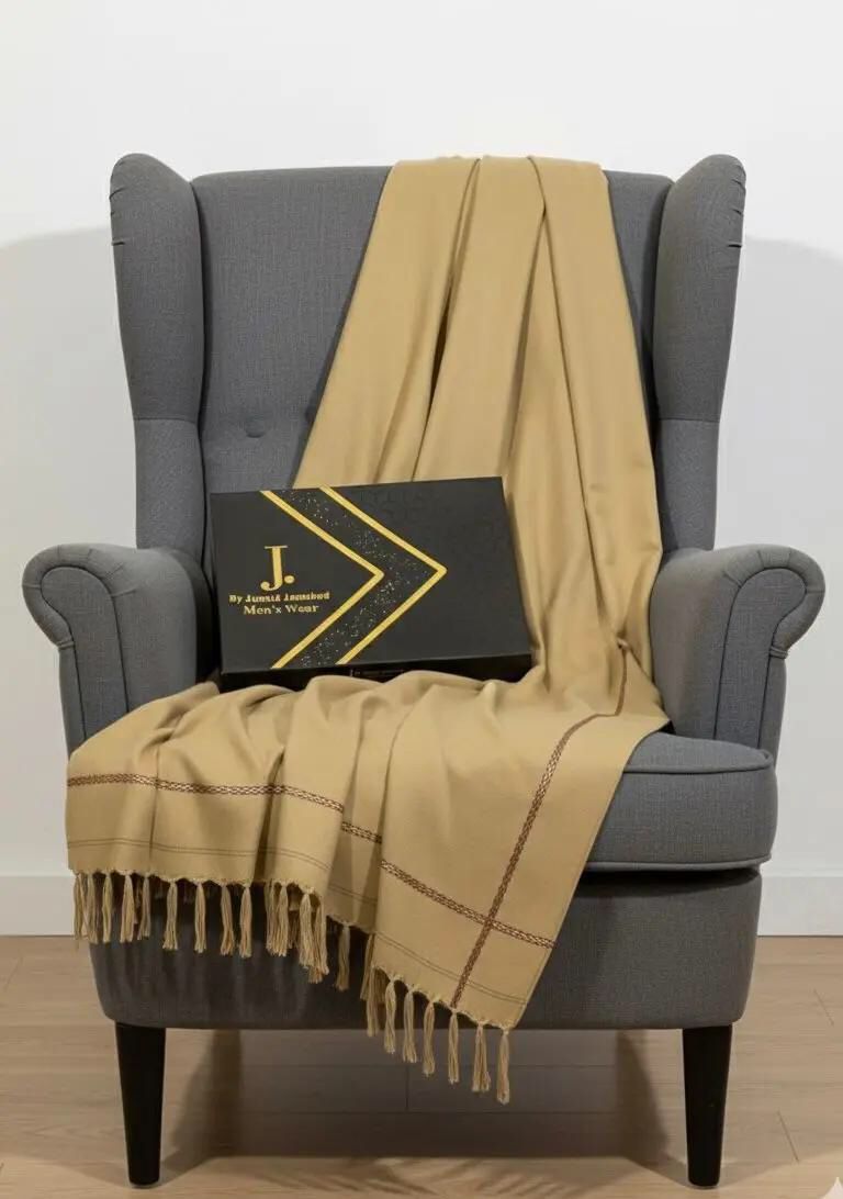 J.MENS SHAWL (GOLDEN ALMOND )