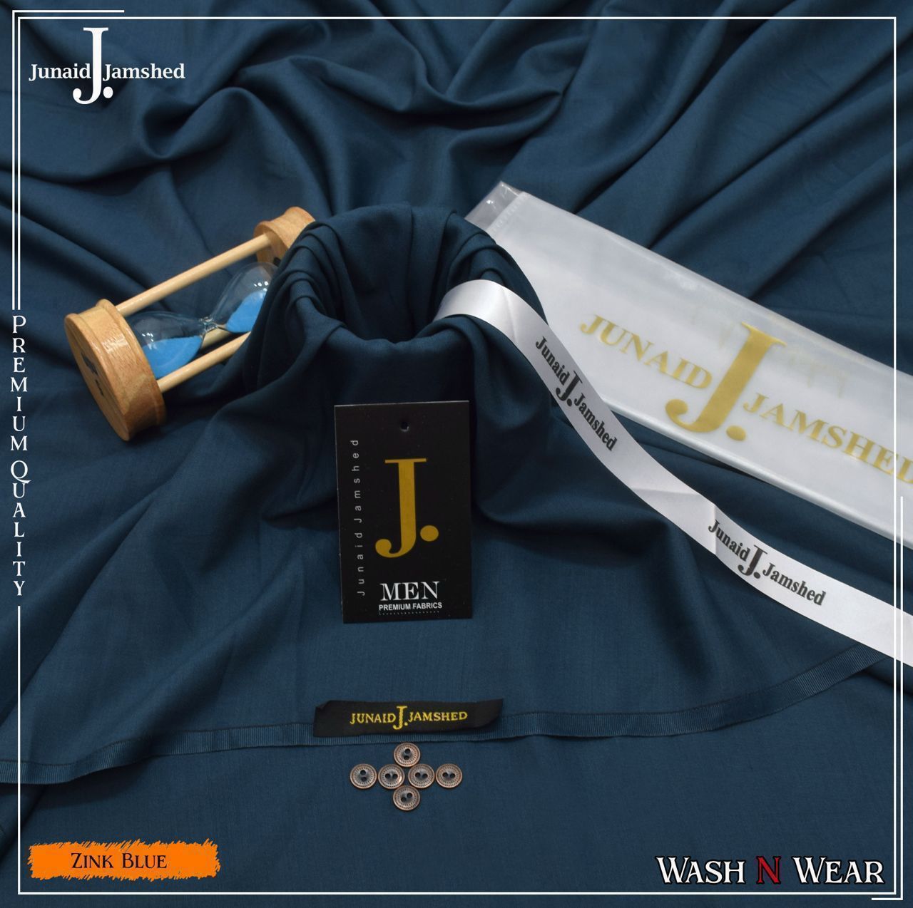 J.Mens SUITE PREMIUM QUALITY WASH&Wear ( ZINK BLUE)